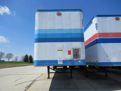 1989 GREAT DANE DRY VAN TRAILER 53' FOOT LONG VIN# 1GRAA0627KB171917 UNIT# 597