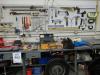 (LOT) ASST'D HANDTOOLS, WELDING STEEL TABLE, WORK TABLES, VISE, BANDERS, STORAGE CABINETS