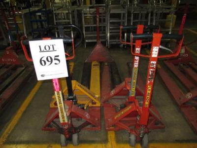 (5) ASST'D 4,500 POUND CAPACITY PALLET JACKS